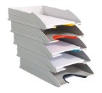 Lot de 5 corbeilles à courrier Durable Varicolor® gris