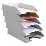 Pack 5 mail baskets Durable Varicolor® light grey