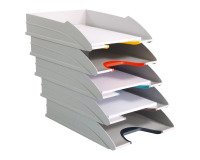 Pack 5 postbakjes Durable Varicolor® lichtgrijs
