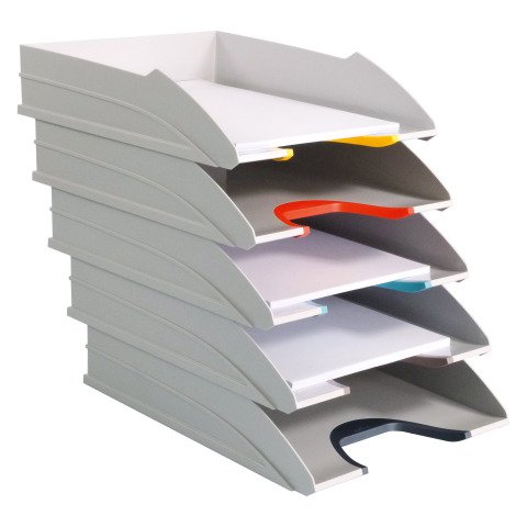 Pack de 5 bandejas portadocumentos Durable Varicolor® Gris claro