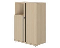 Armoire mi-haute bois portes battantes H 114 x L 81 cm Onyx
