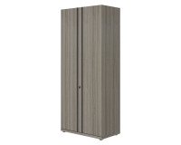 Armoire haute bois chêne gris portes battantes Onyx