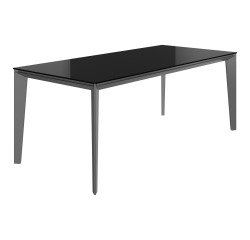 Bureau droit Direction Onyx plateau verre