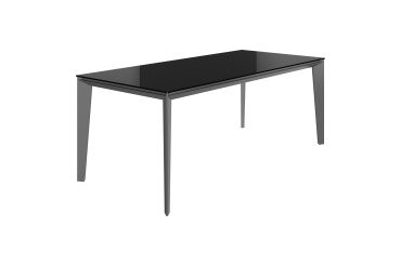 Bureau droit Direction Onyx plateau verre