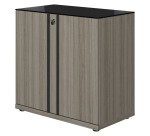 Top de finition en verre noir L 81 x P 45 cm Onyx