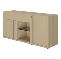 Bahut L 160 Onyx chêne clair