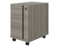 Mobiele ladeblok 3 laden Onyx grijze eik