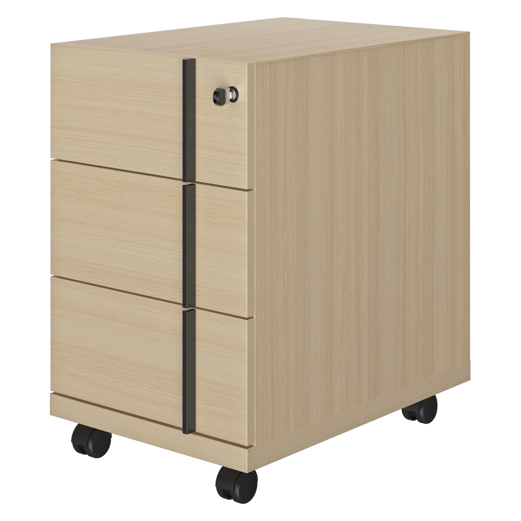 Mobile drawer cabinet 3 drawers Onyx