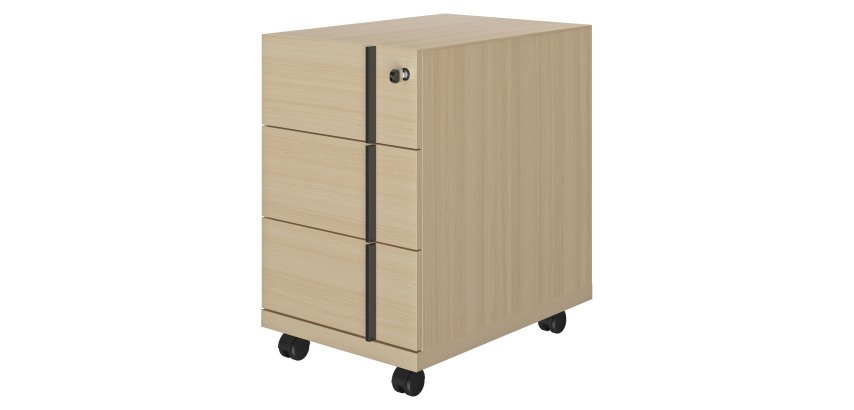 Mobile drawer cabinet 3 drawers Onyx
