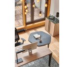 Top de finition en verre noir L 81 x P 45 cm Onyx