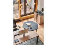 Top de finition en verre noir L 81 x P 45 cm Onyx