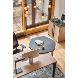 Top de finition en verre noir L 81 x P 45 cm Onyx