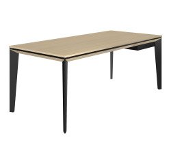 Bureau droit Direction Onyx avec tiroir intégré