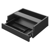 Tiroir avec plumier pour retour et bureau plateau verre Onyx