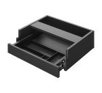 Tiroir avec plumier pour retour et bureau plateau verre E-Motion
