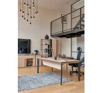 Voile de fond bois pour bureau Onyx