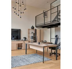 Voile de fond bois pour bureau E-Motion L 170 cm