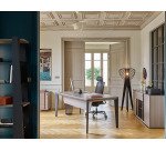Bureau droit Direction Onyx avec tiroir intégré