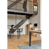 Armoire basse bois portes battantes - Onyx