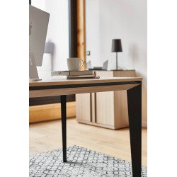 Bureau droit chêne clair Direction E-Motion L 190 cm