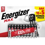 Energizer Alkaline Batteries Max AA LR6 2550 mAh 1.5V Pack of 20