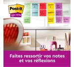 Notes couleurs Soulful Super Sticky Post-it 76 x 76 mm - bloc de 90 feuilles