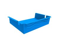 Metalen vak voor schoolbank