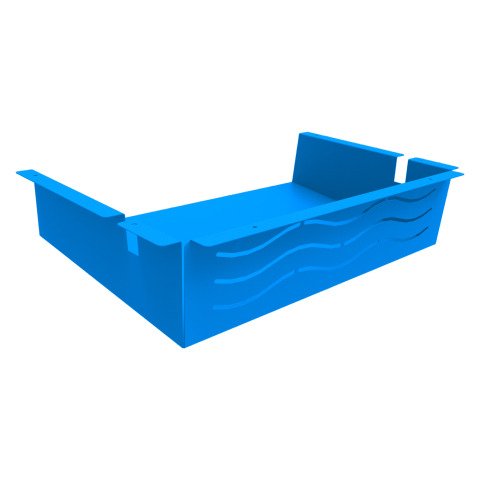 Casilla metal para mesa escolar azul