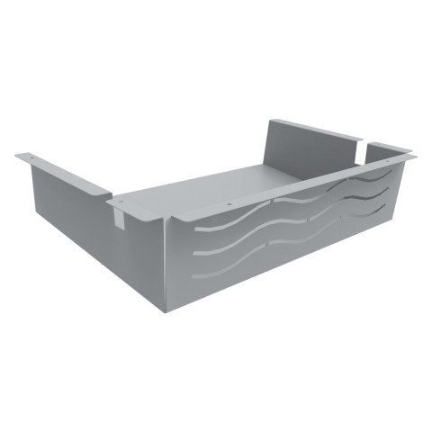 Casilla metal para mesa escolar gris