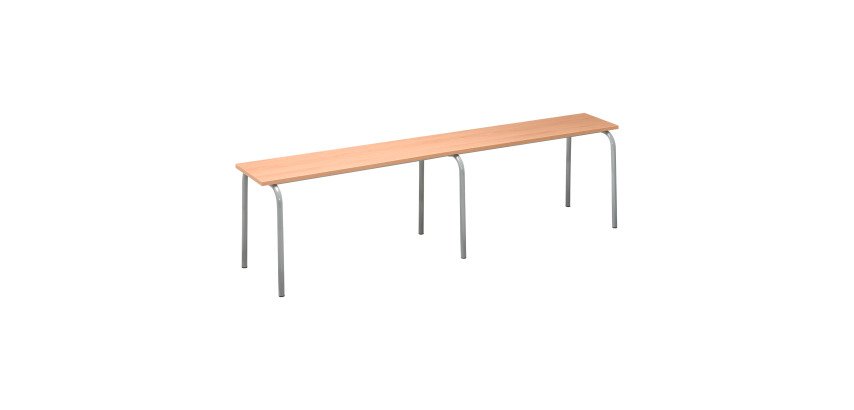 Melamine wood bench SYLLAB - H.46 cm - Size 6 - CM2 / College / High School