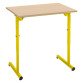 Table scolaire 1 place SYLLAB L.70 cm plateau hêtre réglable en hauteur, taille 4 à 6 pour CP à Lycée