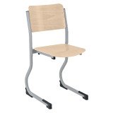 Chaise scolaire appui sur table piètement réglable en hauteur T4 à T6