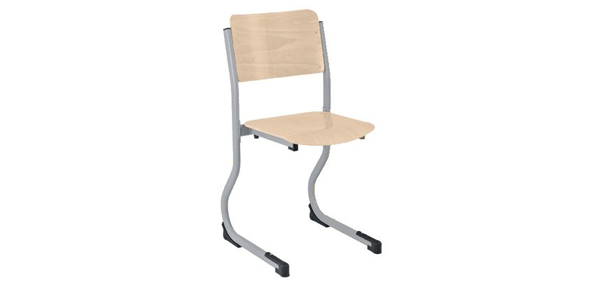 Chaise scolaire appui sur table piètement réglable en hauteur T4 à T6