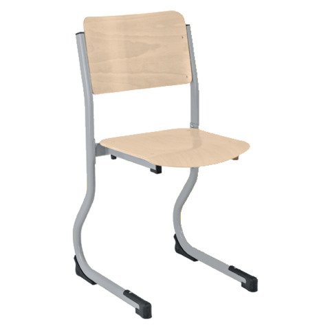 Silla escolar Syllab regulable en altura 38, 43 y 46 cm patas gris (T4 a T6)