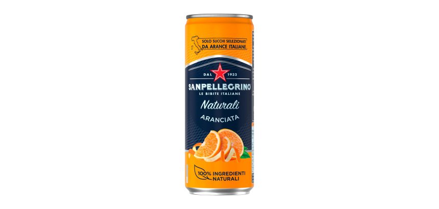 Aranciata Naturali San Pellegrino 4 lattine da 33cl