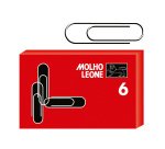 Fermagli zincati MOLHO LEONE Punta tonda n.6 - 57 mm zinco 1000 unità