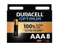 En_blister 8 piles lr03 duracell optimum
