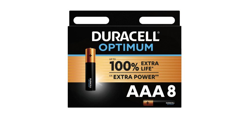 Pile Duracell Optimimum  AAA LR03 Ministilo conf. da 8 pz