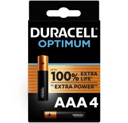En_blister 4 piles lr03 duracell optimum