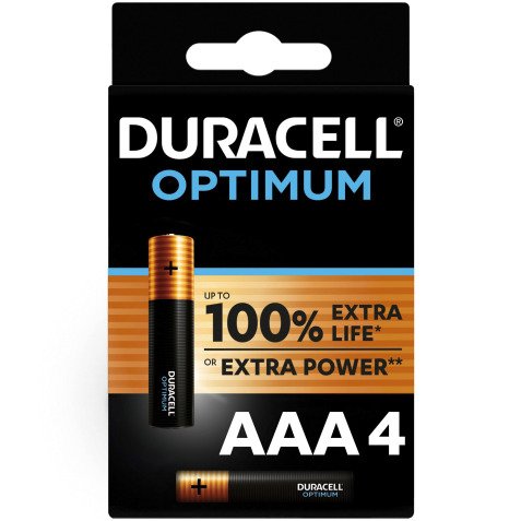 Pile alcaline Duracell Plus AA LR06 conf. da 4 pz