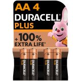 BLISTER 4 PILE ALCALINE DURACELL PLUS AA LR06