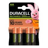 Pile Duracell ricaricabili AA 2500mAh conf. da 4 pz