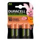 BLISTER 4 PILE DURACELL RICARICABILI AA 2500mAh