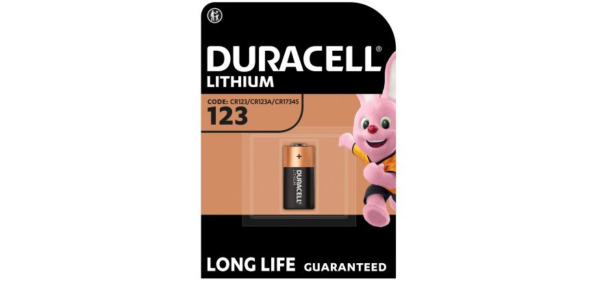 Pila litio Duracell CR123
