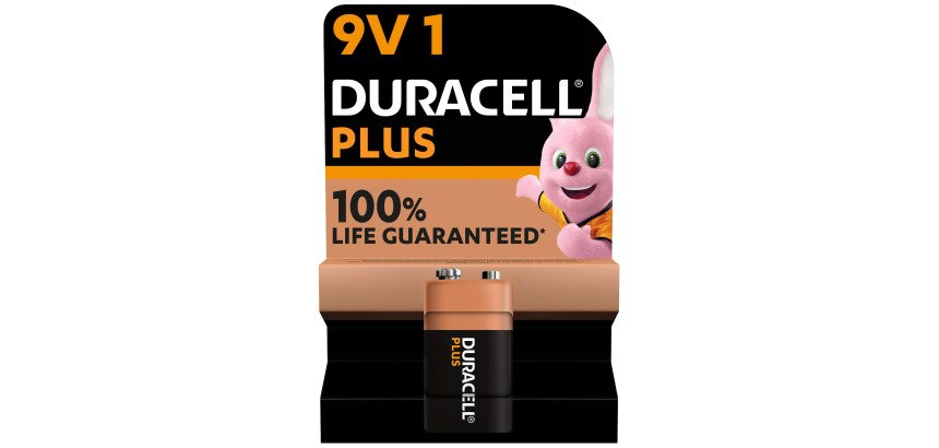 Pile alcaline Duracell Plus  9V LR61