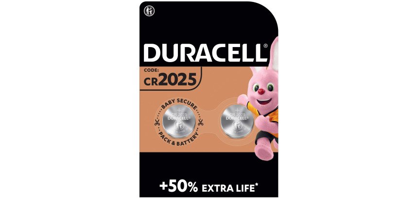 Pile litio Duracell CR2025 conf. da 2 pz
