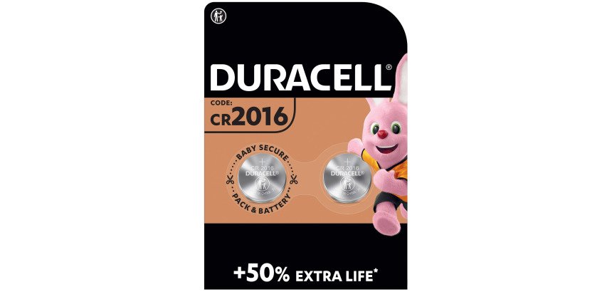 Pile litio Duracell CR2016 conf. da 2 pz