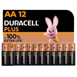 En_blister 12 piles lr06 duracell plus