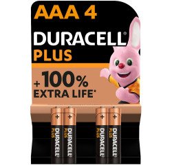 En_blister 4 piles lr03 duracell plus