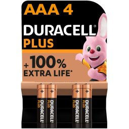 BLISTER 4 PILE ALCALINE DURACELL PLUS AAA LR03 Ministilo